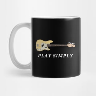 Play Simply Bass Guitar Buttercream Color Mug